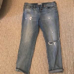 Madewell Boyfriend Jeans Light Wash with Rips
